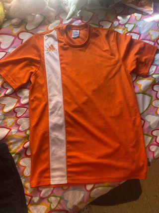 camisa adidas naranja vintaje