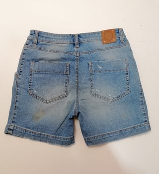 Shorts donna jeans effetto vintage