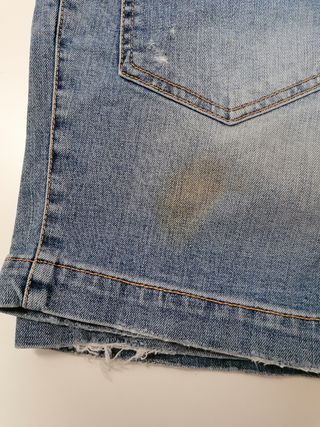 Shorts donna jeans effetto vintage