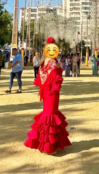 Traje vestido flamenca gitana 