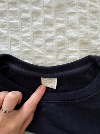 Sudadera niña azul marino