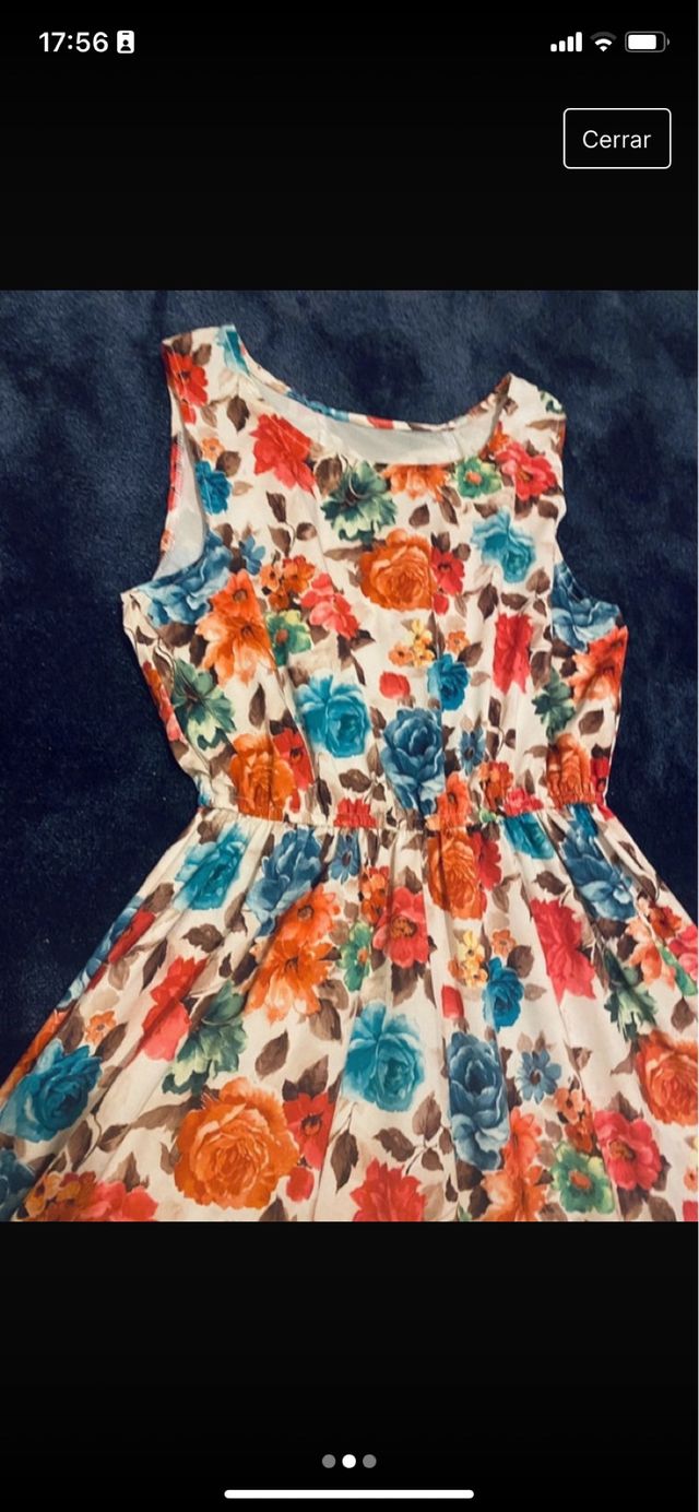 Vestido corto estampado flores