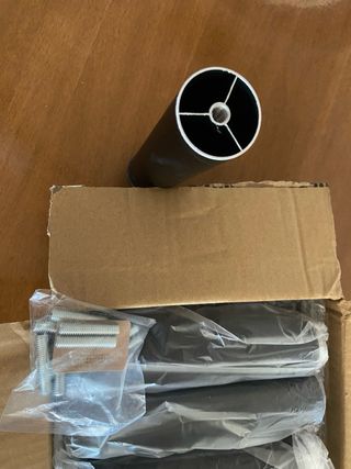 Patas para mueble de cocina negro mate aluminio