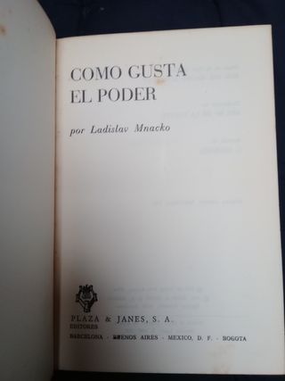 Libro Cómo gusta el poder