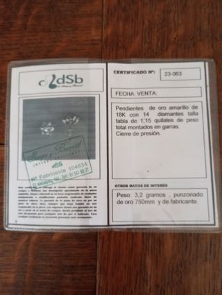 Pendientes de oro y diamantes 