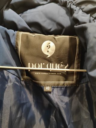 Parka mujer azul marino.
