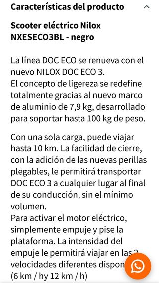 Patinete Nilox DOC Eco3