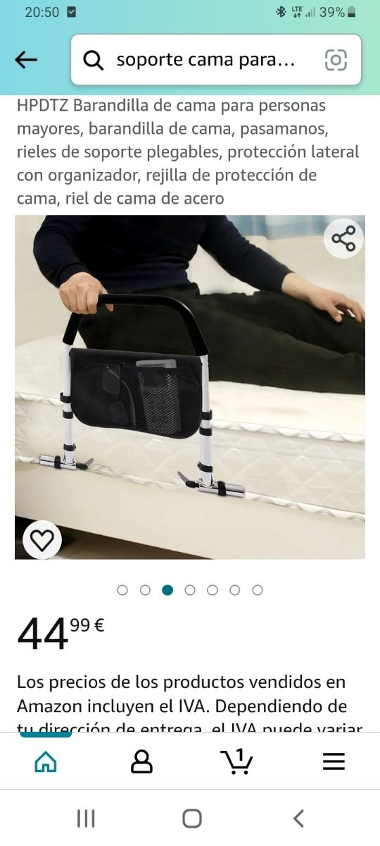 Suporte cama para mayores