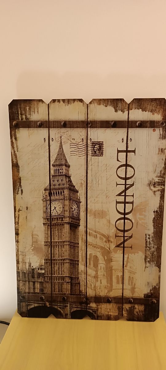 Cuadro vintage en madera