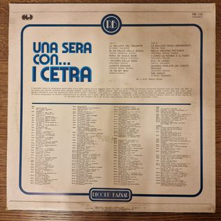 Disco vinile Quartetto Cetra "Una sera con i Cetra