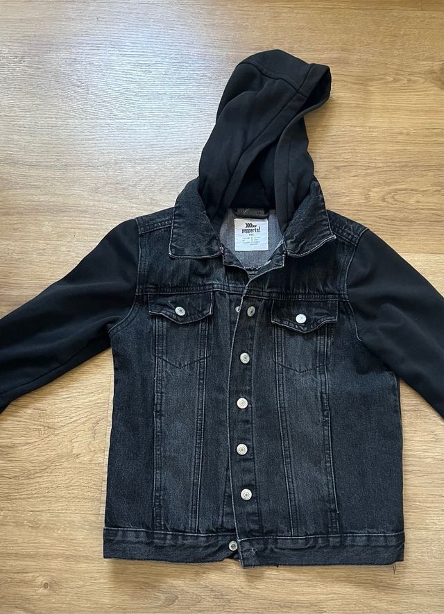 Cazadora estilo vaquera negra 146 cm