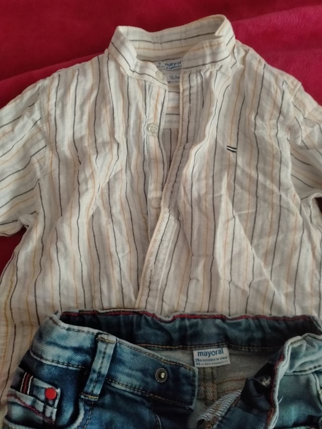 Conjunto vaquero y camisa mayoral