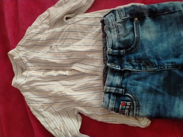 Conjunto vaquero y camisa mayoral