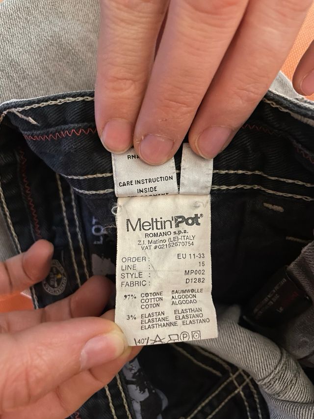 Jeans grigio slim fit meltinpot taglia S