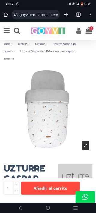 Saco minicuna y capazo bebé