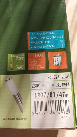 Lampara para pared exterior