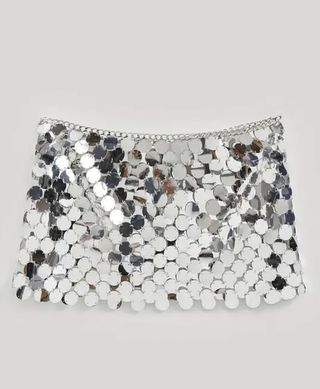 Falda de Lentejuelas Plateadas 
