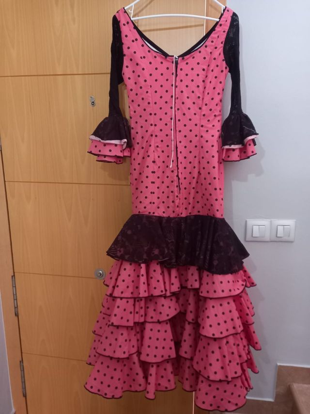 Traje flamenca de feria coral