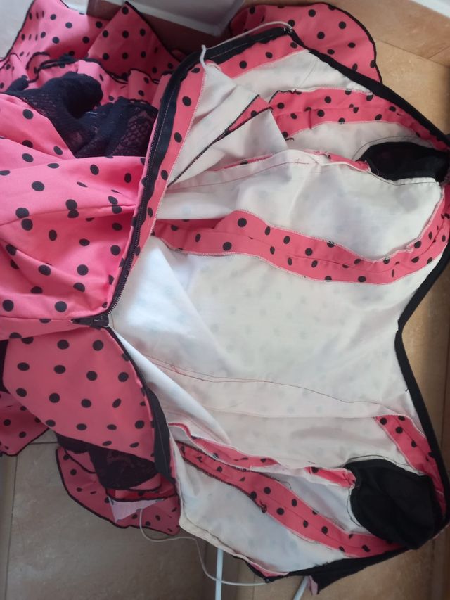 Traje flamenca de feria coral