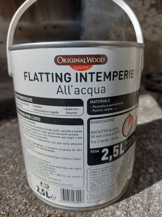 Flatting intemperie protezione legno