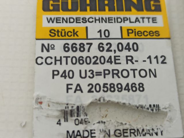 Plaquitas Guhring P-326