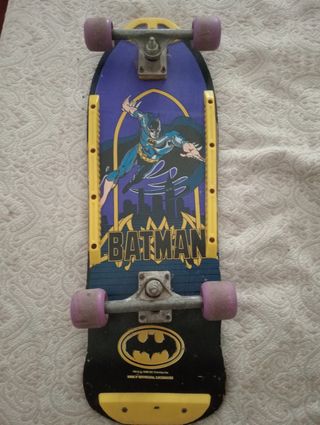 Monopatín Batman 1989 DC comics  skate retro