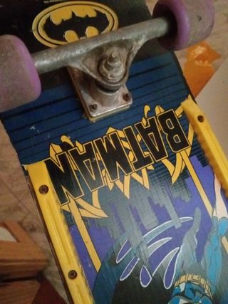 Monopatín Batman 1989 DC comics  skate retro