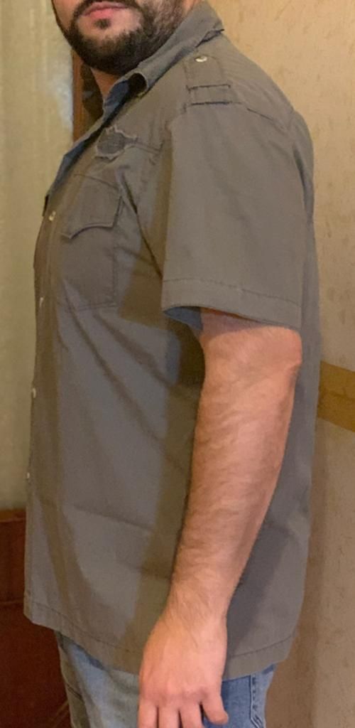 Camicia da Uomo Grigio Taglia L