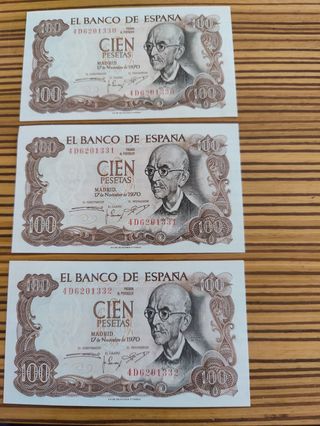 Billete 100 pesetas 1970