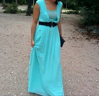 Vestido largo aguamarina el tocador vin