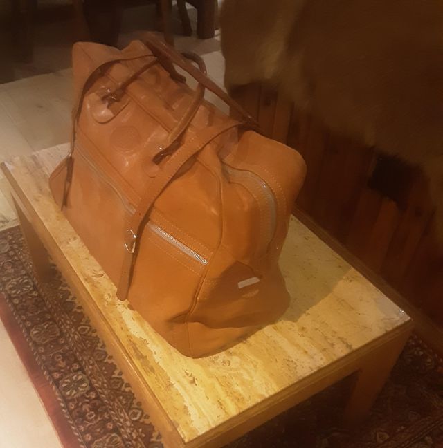 Bolsa cuero natural