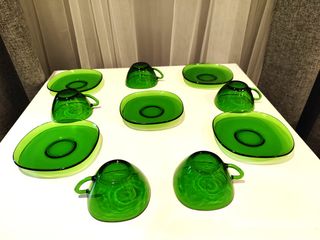 Juego de 5 servicios verde Vereco