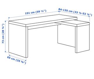 Escritorio blanco con tablero extraible