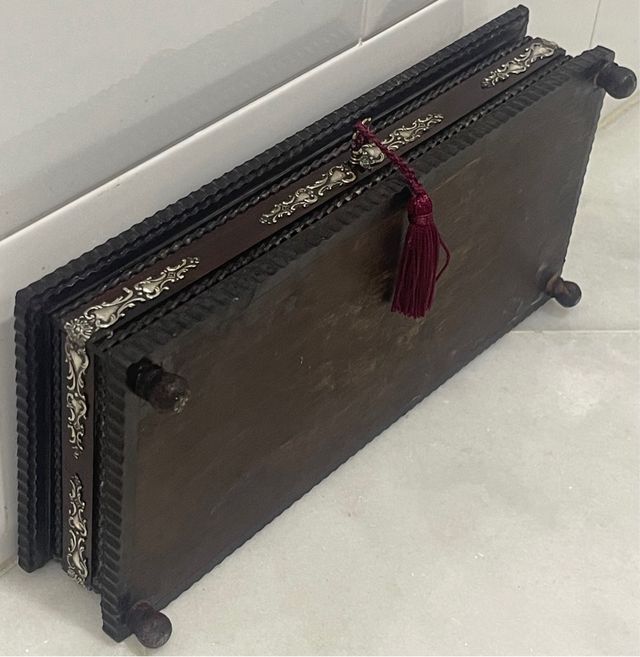 ANTIGUA CAJA PORTUGUESA PALOSANTO PLATA