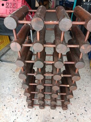 Botellero vintage madera maciza
