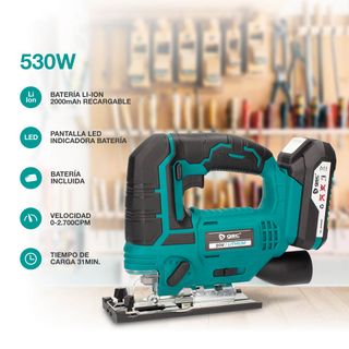 Sierra caladora inalámbrica 20V