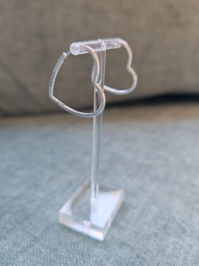 Pendientes Corazon grandes plata 925