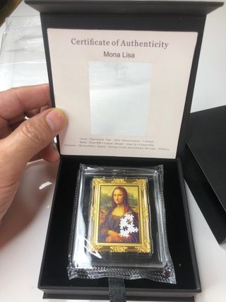 Moneda 1 Dolar Niue 2022 Sonrisa de la Mona Lisa