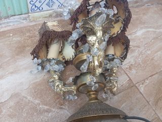 lampara antigua de bronce