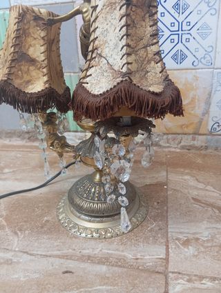 lampara antigua de bronce