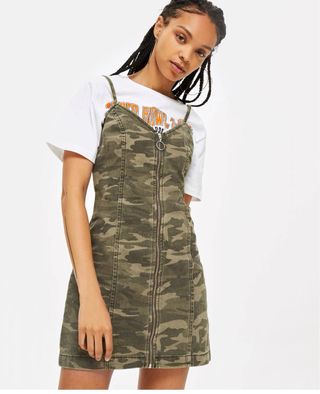 Vestido camuflaje top shop