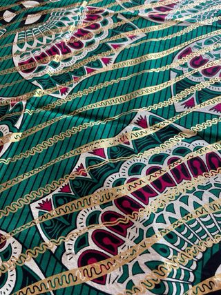 Scampolo cotone wax gold cotone verde