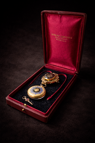 Antiguo Reloj Broche Joya VACHERON en Oro Ca 1860