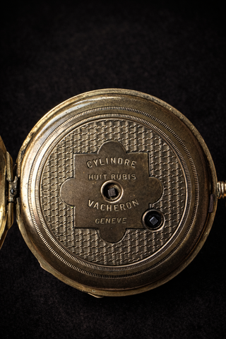 Antiguo Reloj Broche Joya VACHERON en Oro Ca 1860
