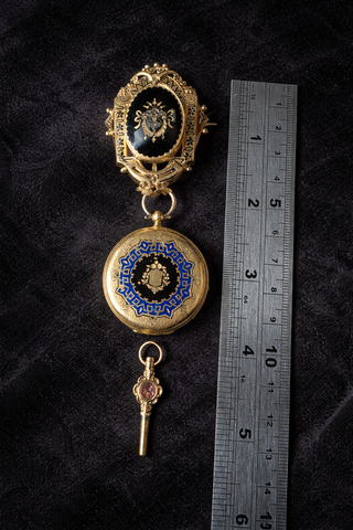 Antiguo Reloj Broche Joya VACHERON en Oro Ca 1860