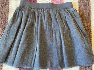 Falda Gocco tul gris plateada talla M