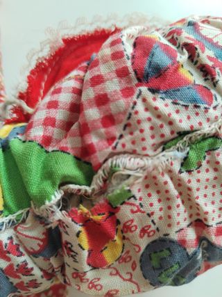 Bambola Vintage Pezza Stoffa Plastica Anni 70 80