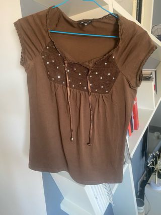 Camiseta marron mujer