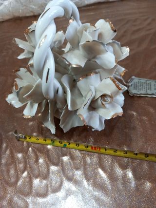 ceramica capodimonte vintage cesto fiori