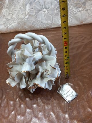 ceramica capodimonte vintage cesto fiori